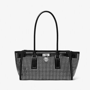 Micheal Kors Hamilton Moderne Small Studded Suede Bag